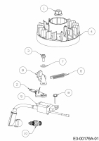 Ersatzteile MTD-Motoren Vertikal 1R61NU Typ: 752Z1R61NU  (2018) Bremse, Schwungrad, Zündspule
