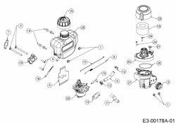 Ersatzteile MTD-Motoren Vertikal 1R61NU Typ: 752Z1R61NU  (2018) Tank
