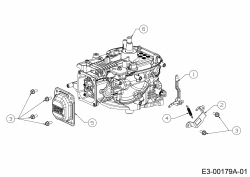Ersatzteile MTD-Motoren Vertikal 1R61NU Typ: 752Z1R61NU  (2018) Reglerhebel, Shortblock, Zylinderkopfdeckel