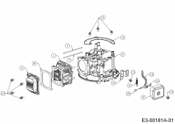 Ersatzteile MTD-Motoren Vertikal 1T65NUA Typ: 752Z1T65NUA  (2018) Reglerhebel, Shortblock, Zylinderkopfdeckel