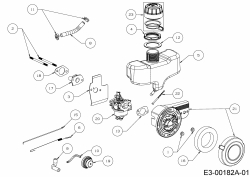 Ersatzteile MTD-Motoren Vertikal 1T65NUA Typ: 752Z1T65NUA  (2018) Luftfilter, Tank, Vergaser