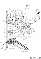 Ersatzteile MTD Rasentraktor LT 107 EXTB Typ: 13HT76KG682  (2018) Fahrantrieb 