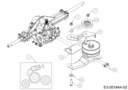 Ersatzteile MTD Rasentraktor Smart RG 145 Typ: 13HM76KG600  (2019) Getriebeträger, Halter Spannrolle 