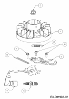 Ersatzteile MTD-Motoren Vertikal 5X65MU Typ: 752Z5X65MU  (2018) Bremse, Schwungrad, Zündspule