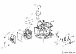 Ersatzteile MTD-Motoren Vertikal 5X65MU Typ: 752Z5X65MU  (2018) Reglerhebel, Shortblock, Zylinderkopfdeckel