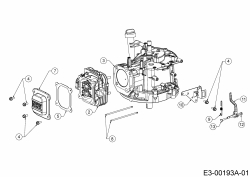 Ersatzteile MTD-Motoren Vertikal 5X70RHA Typ: 752Z5X70RHA  (2018) Reglerhebel, Ventildeckel