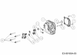 Ersatzteile MTD-Motoren Vertikal 5X70RHA Typ: 752Z5X70RHA  (2018) Zylinderkopf