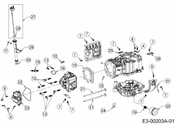 Ersatzteile MTD-Motoren Vertikal 8X90ZU Typ: 752Z8X90ZU  (2018) Ölfilter, Ölmeßstab, Ventildeckel, Zündkerze