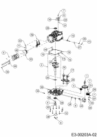 Ersatzteile MTD-Motoren Vertikal 8X90ZU Typ: 752Z8X90ZU  (2018) Kurbelwelle, Nockenwelle, Pleuel, Regler