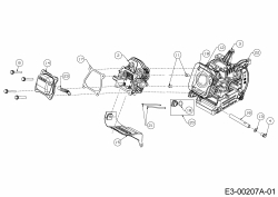 Ersatzteile MTD-Motoren Horizontal 165-WU Typ: 752Z165-WU  (2019) Rumpfmotor, Ventildeckel, Zylinderkopf