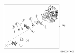 Ersatzteile MTD-Motoren Horizontal 165-WUA Typ: 752Z165-WUA  (2019) Zylinderkopf