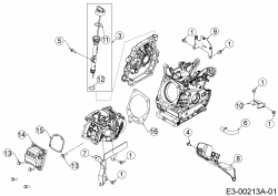 Ersatzteile MTD-Motoren Horizontal 675-SH Typ: 752Z675-SH  (2019) Abdeckungen, Ölmeßstab