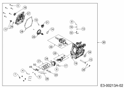 Ersatzteile MTD-Motoren Horizontal 675-SH Typ: 752Z675-SH  (2019) Kolben, Kurbelwelle, Nockenwelle, Pleuel