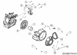 Ersatzteile MTD-Motoren Horizontal 675-SH Typ: 752Z675-SH  (2019) Elektrostarter, Reversierstarter