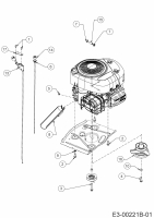 Ersatzteile Bricolage Rasentraktoren INV R10576 LB Typ: 13AC26JD648 (2020) Choke- und Gaszug, Motorkeilriemenscheibe, Motorzubehör