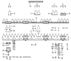 Ersatzteile Gutbrod Balkenmäher BM 107 Typ: 07517.05  (1998) Mähbalken