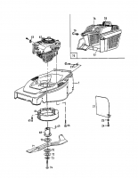 Ersatzteile Gutbrod Motormäher HB 42 L Typ: 11A-L56Z604  (1998) Grasfangkorb, Messer, Motor