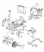 Ersatzteile Gutbrod Elektromäher HE 42 L Typ: 18A-L5F-604  (1998) Höhenverstellung, Räder
