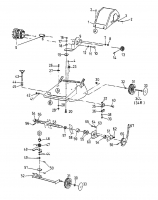 Ersatzteile Gutbrod Elektrovertikutierer VE 38 Typ: 16AEG0G-604  (1998) Elektromotor, Messerwalze, Räder