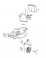 Ersatzteile MTD Benzin Rasenmäher ohne Antrieb GE 40 Typ: 11A-L00Z678  (1998) Höhenverstellung, Räder 