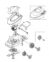 Ersatzteile Golf Elektromäher Trend Typ: 18A-G0E-648  (1998) Elektromotor, Messer, Räder