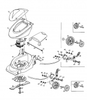 Ersatzteile Yard-Man Elektromäher YM 1313 Typ: 18A-G5F-643  (1998) Elektromotor, Messer, Räder