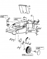 Ersatzteile Golf Motormäher mit Antrieb King Typ: 12A-T11Y648  (1998) Höhenverstellung, Räder vorne