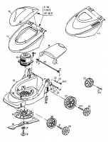 Ersatzteile Stinnes Pro Elektromäher SP 38 E Typ: 18B-G2F-667  (1999) Elektromotor, Messer, Räder