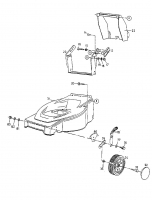 Ersatzteile MTD Benzin Rasenmäher ohne Antrieb GE 40 Typ: 11B-L00Z678  (1999) Höhenverstellung, Räder vorne 