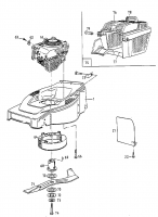 Ersatzteile Gutbrod Motormäher HB 42 L Typ: 11B-L56Z604  (1999) Grasfangkorb, Messer, Motor