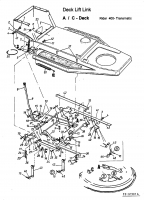 Ersatzteile Turbo Silent Rasentraktoren TSRH 115 Typ: 13A1450C667  (2002) Mähwerksaushebung