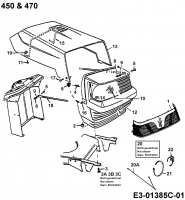 Ersatzteile MTD Rasentraktor B 10 Typ: 13A1450D600  (2003) Motorhaube 0-Style 