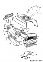 Ersatzteile MTD Rasentraktor Eurotrac 155/92 Typ: 13AP475E600  (2001) Motorhaube 5-Style 