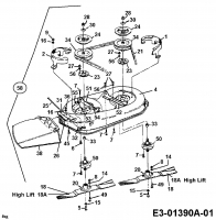 Ersatzteile Raiffeisen Rasentraktoren RMS 412-81 T Typ: 13AC457D628  (2003) Mähwerk D (32/81cm)