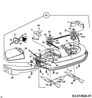 Ersatzteile MTD Rasentraktor 125/96 Typ: 13AH455F600  (2002) Mähwerk F (38/96cm) 