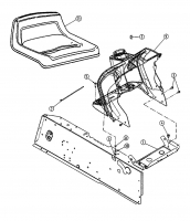 Ersatzteile MTD Rasentraktor E/165 Typ: 13CO768N678  (2000) Armaturenbrett, Sitz 