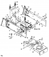 Ersatzteile Raiffeisen Rasentraktoren RMH 18-102 H Typ: 13CT793N628  (1999) Mähwerkseinschaltung