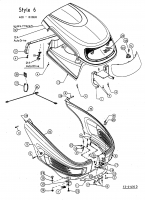 Ersatzteile Gutbrod Rasentraktoren SLX 92 RA Typ: 13AP406E690  (2001) Motorhaube 6-Style