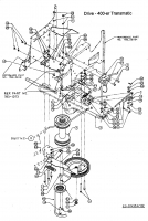 Ersatzteile MTD Rasentraktor RH 125/92 Typ: 13AL458E600  (2003) Fahrantrieb 