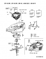 Ersatzteile Gutbrod Motormäher mit Antrieb HB 48 R Typ: 12B-T14Z604  (2000) Grasfangkorb, Messer, Motor