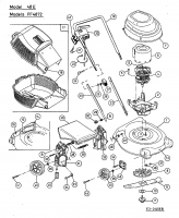 Ersatzteile MTD Elektro Rasenmäher ohne Antrieb FF 4872 Typ: 18A-V0H-613  (2002) Grundgerät 