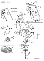 Ersatzteile MTD Elektro Rasenmäher ohne Antrieb 33 E Typ: 18C-A0C-600  (2002) Grundgerät 