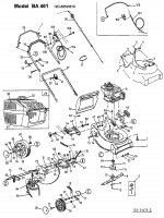 Ersatzteile Fleurelle Motormäher mit Antrieb BA 461 Typ: 12C-685W619 (2003) Grundgerät
