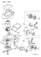 Ersatzteile Turbo Silent Elektromäher TS 38 E Typ: 18D-G7F-667  (2001) Grundgerät