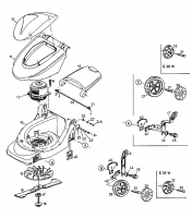 Ersatzteile MTD Elektro Rasenmäher ohne Antrieb E 38 W Typ: 18A-G4E-678  (2000) Grundgerät 