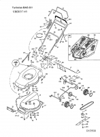 Ersatzteile Fleurelle Motormäher mit Antrieb BAE 531 Typ: 12BER03T619  (2001) Grundgerät