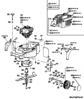 Ersatzteile Gutbrod Motormäher HB 48 LS Typ: 11C-T58V690  (2000) Grundgerät