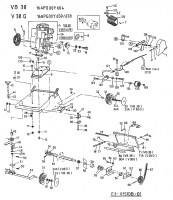 Ersatzteile MTD Benzin Vertikutierer V 38 G Typ: 16APG00Y678  (2002) Messerwalze, Motor, Räder 