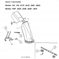 Ersatzteile MTD Schneefräse E 740 F Typ: 31AV7F0F678  (2003) Eingriffschutz Auswurfschacht, Holzstössel 