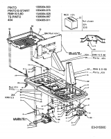 Ersatzteile MTD Rasentraktor Pinto Typ: 13B6064-600  (2003) Batterie, Vorderachse 